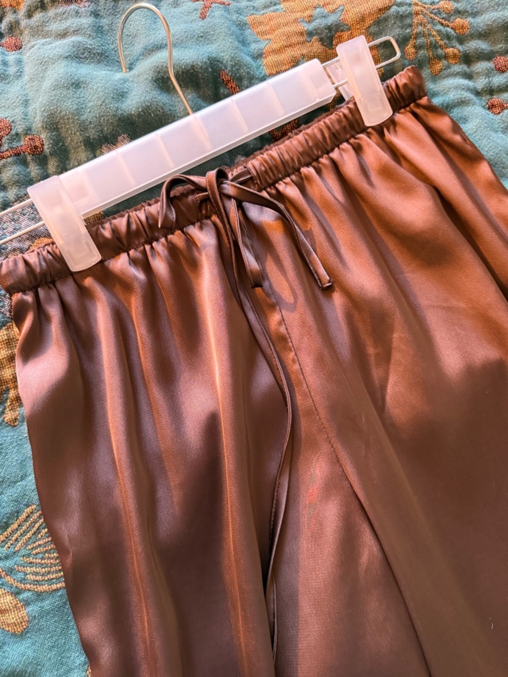 XS Satin Drawstring Waist Pants